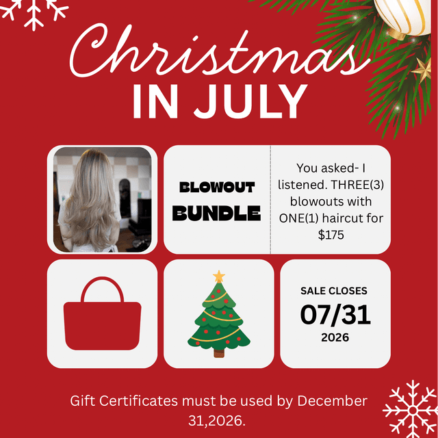 Christmas in July blowout bundle at Salon Novora in Knoxville, TN